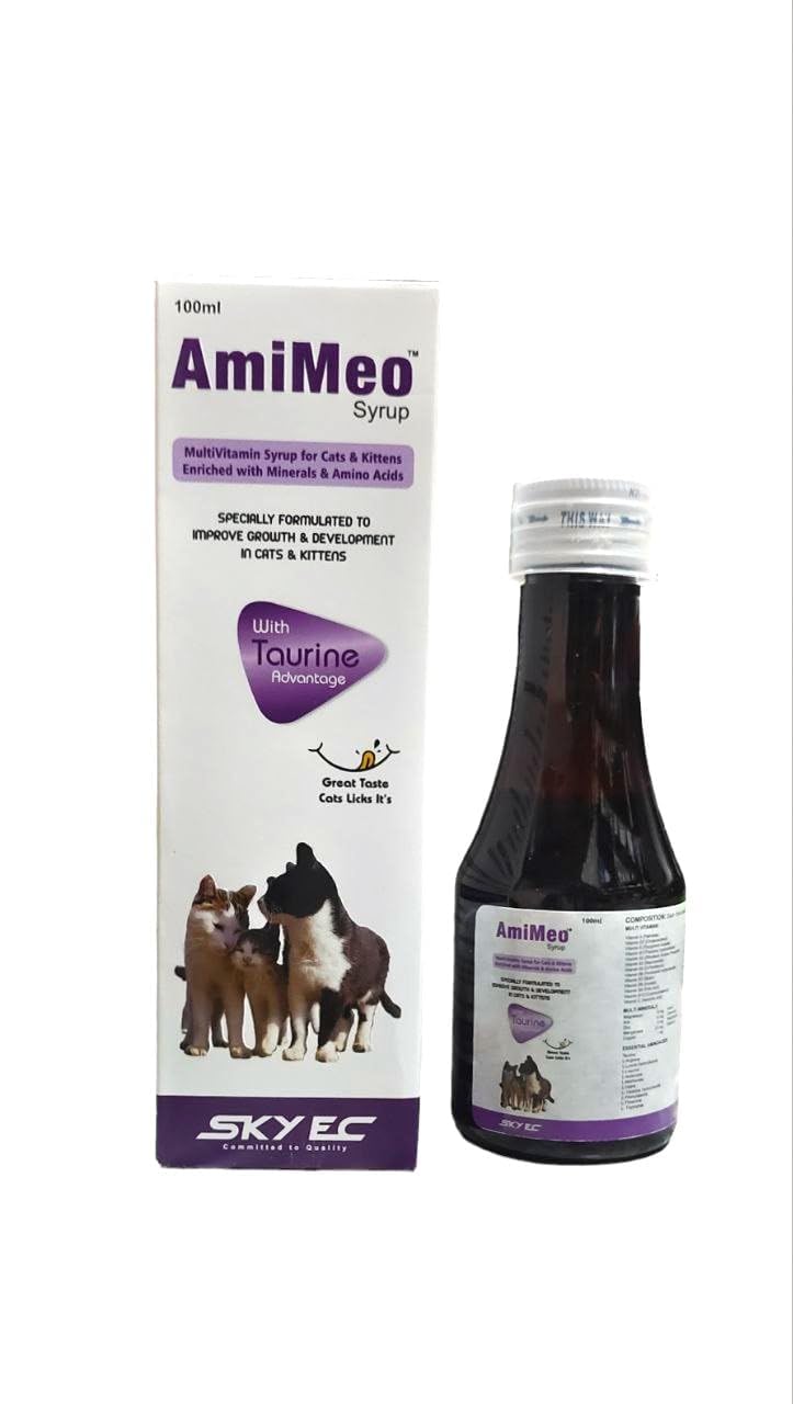 AmiMeo Multivitamin Syrup Enriched with Minerals & Amino Acids for Cat 100Ml